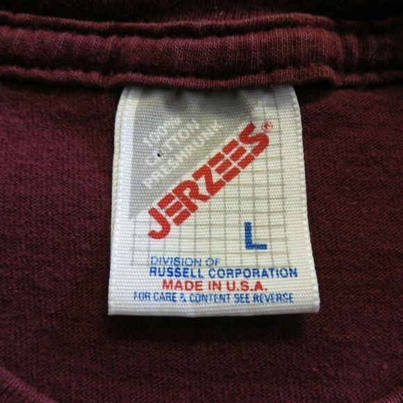 Vintage 80's Hawaiian Kine Complete Gamblers T-Shirt Maroon Red Made USA L - Picture 7 of 7